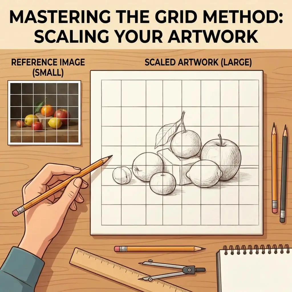 How to Scale Artwork Using the Grid Method